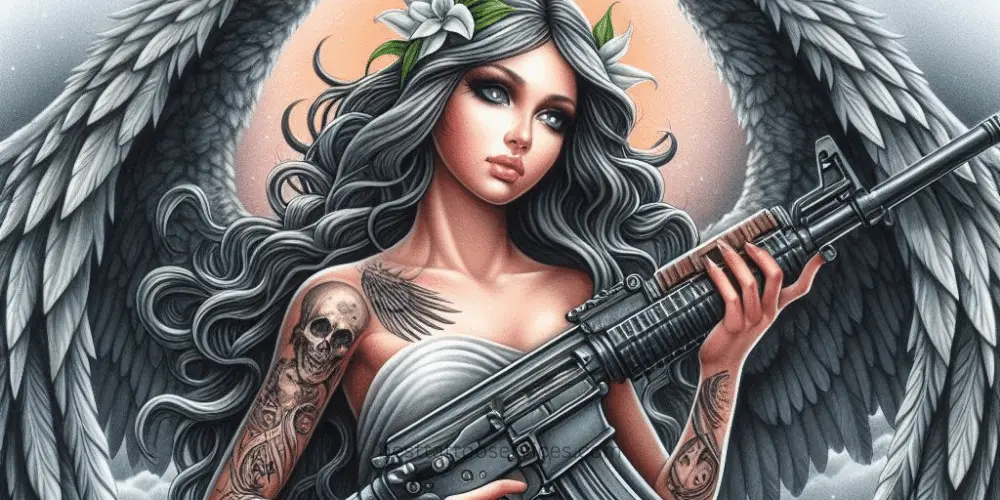 Angel With AK 47 Tattoo Meaning