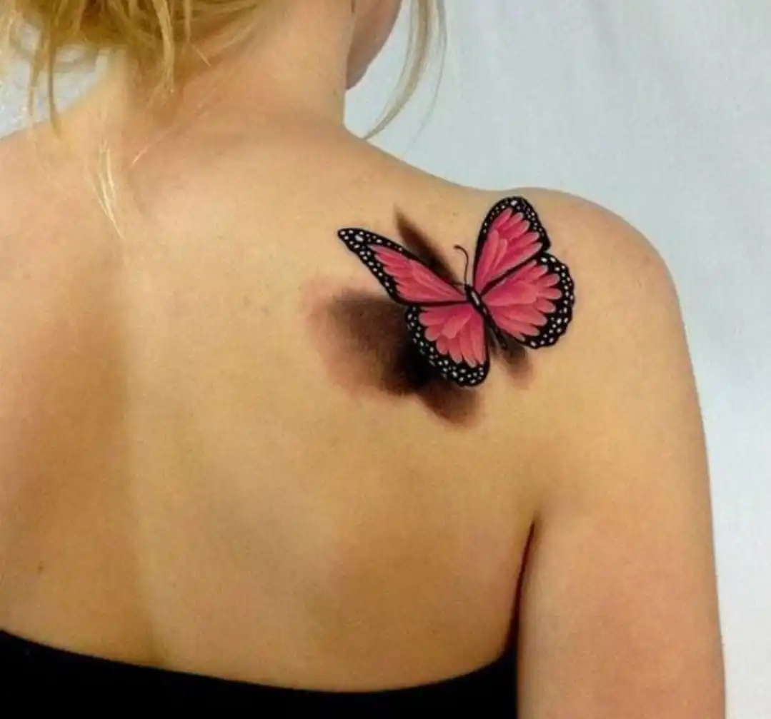 3D and Realistic Butterfly Tattoos