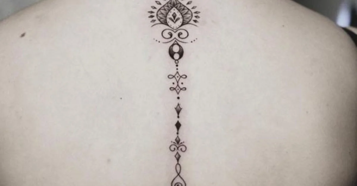 Vertical Back Designs of Spine Tattoos